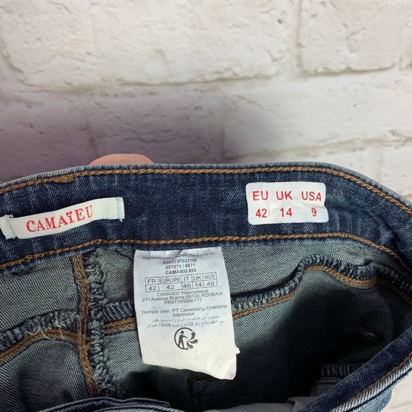 Camaieu Straight Leg Stretch Midrise Jeans 9 - Picture 5 of 7